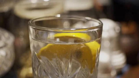 Lemon in soda Stock Footage 124031882