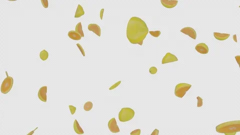 Lemon Splash Burst Transparent Alpha Stock Footage 312423324