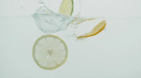 Lemon Splash Stock Footage 68841257