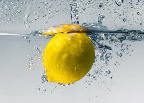 Lemon splash Stock Photos