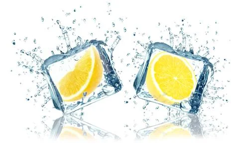 Lemon splash Stock Photos