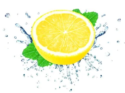 Lemon splash Stock Photos