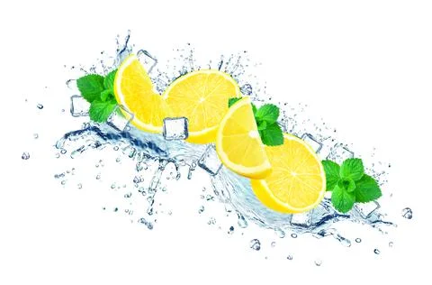 Lemon splash Stock Photos