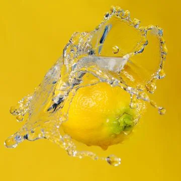 Lemon splash Stock Photos