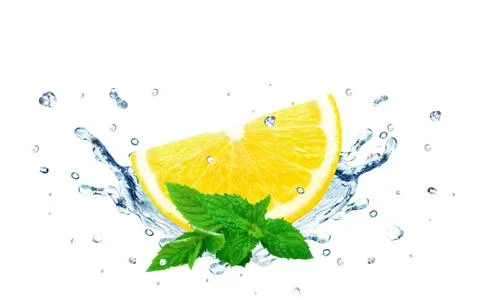 Lemon splash water Foto stock
