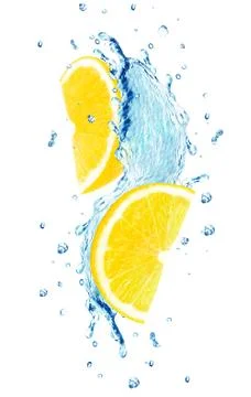 Lemon splash water Foto stock