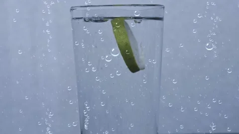 Lemon Splash in Water. Slow motion Stock Footage 218344777