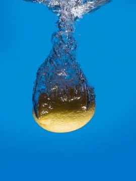 Lemon splashing 库存照片