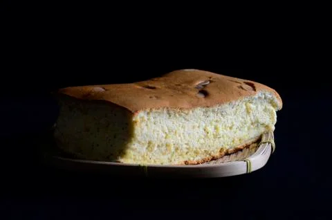 Lemon sponge cake Stock Photos