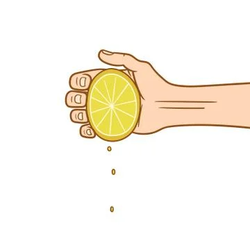 Lemon squeeze Stock Illustration