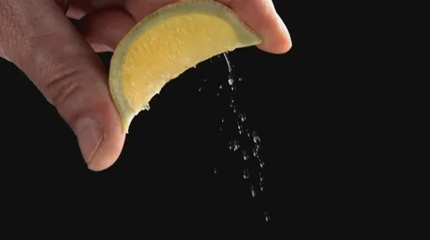 Lemon squeezed Stock Footage 7907672