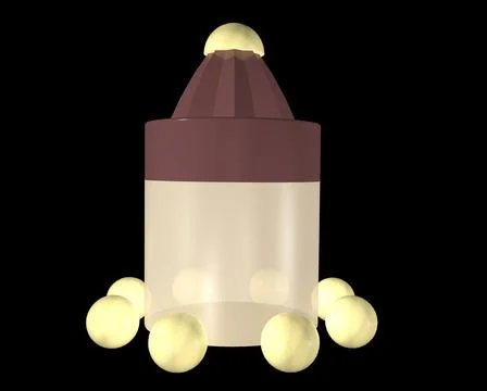 Lemon squeezer  bottle plastic 3d illustration Stock Illustration