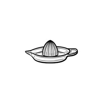 Lemon squeezer hand drawn sketch icon. Stock Illustration