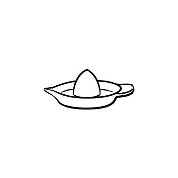 Lemon squeezer hand drawn sketch icon. Stock Illustration