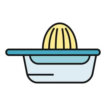 Lemon squeezer preparing fresh citrus beverages Illustration