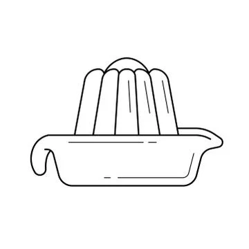 Lemon squeezer vector line icon. Stock Illustration
