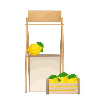 Lemon Stall Illustration Illustrazione stock