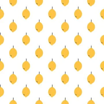 Lemon summer pattern on white background. Simple seamless pattern with lemons Illustrazione stock