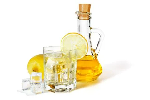 Lemon syrup Stockfoto's