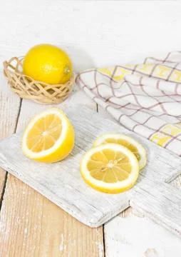 Lemon on the table Stock Photos