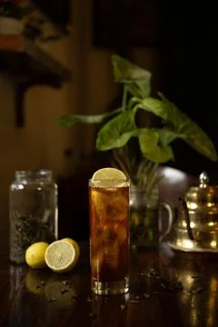 Lemon Tea Delight : A refreshing sip of summer Stock Photos