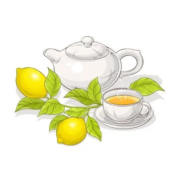 Lemon tea illustration Stock Illustration