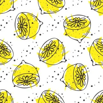 Lemon tea print Stock Illustration