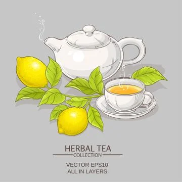Lemon tea vector illustration Stock Illustration