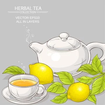Lemon tea vector illustration Stock Illustration