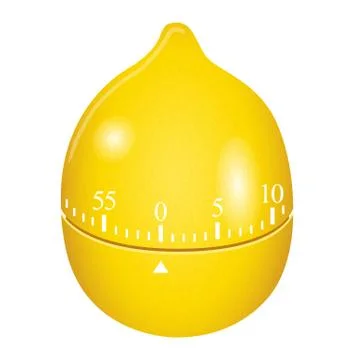 Lemon timer mockup, realistic style Stock Illustration