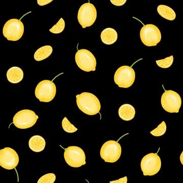 Lemon tree branch with lemons Stock Illustration
