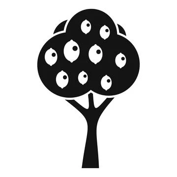 Lemon tree icon simple vector. Garden plant Stock Illustration