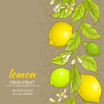 Lemon vector background Stock Illustration
