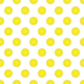 Lemon vector citrus seamless pattern. 스톡 일러스트