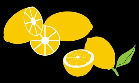 Lemon  Vector Design And Illustration Bundle. Stock Illustration