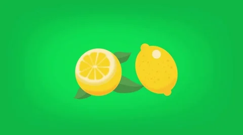 Lemon  - Vector Graphics - Food Animation - green Stock Footage 61293550