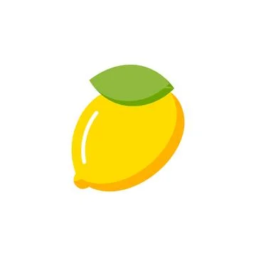 Lemon vector icon line flat illustration. Lemon juice taste citrus fruit fresh Illustrazione stock