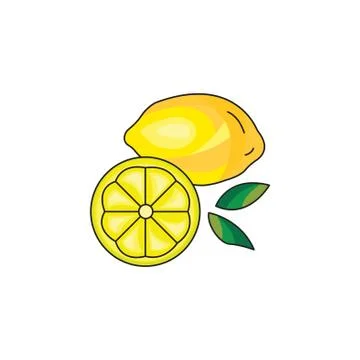 Lemon vector icon on a white background Stock Illustration