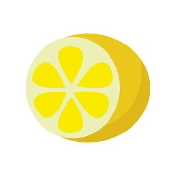 Lemon Vector Illustration In Flat Style Design Stock Illustration