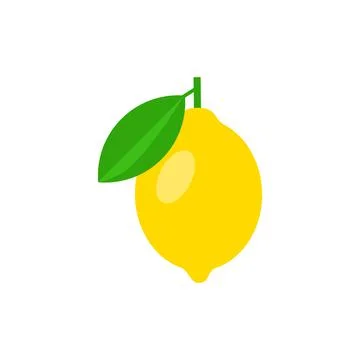 Lemon vector illustration isolated on white background Stock Illustration