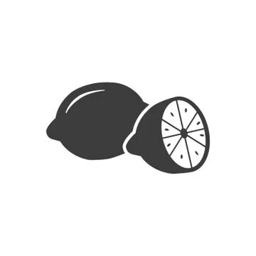 Lemon Vector isolated on white background. Stock Illustration