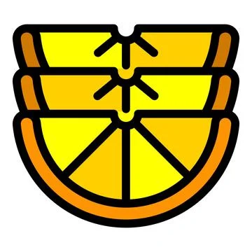 Lemon vitamin c icon vector flat Stock Illustration