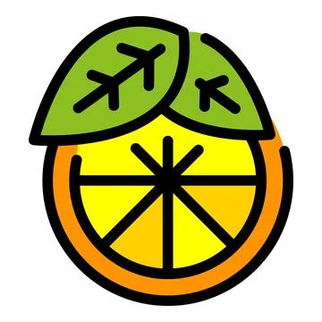 Lemon vitamin icon vector flat Illustrazione stock