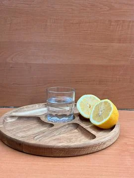 Lemon Water for Hydration and Healthy Lifestyle Stock Photos