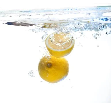 Lemon in the water Stock Photos