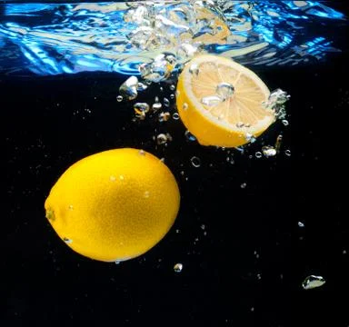 Lemon in the water Stock Photos