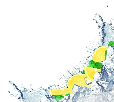 Lemon water splash Foto stock