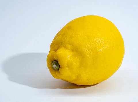 Lemon on a white background, close-up Stock Photos