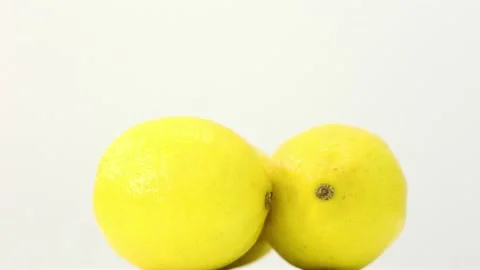 The lemon on white background Stock Footage 92601547
