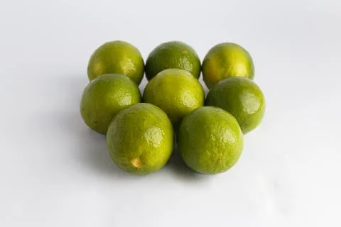 Lemon on white background - front view. Stock Photos